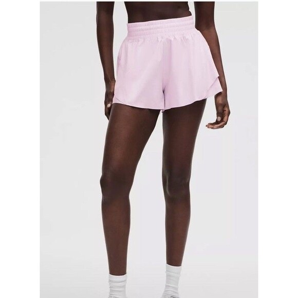 Lululemon Shake it Out High Rise Run Short 2.5" NWT $68 Pink Organza Small - Picture 2 of 8